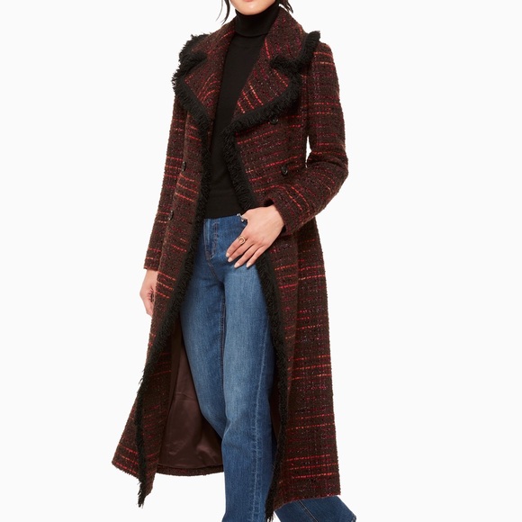 Kate Spade tweed Trench Coat - Picture 3 of 8